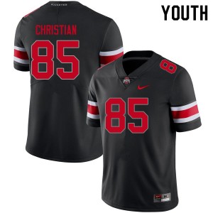 Youth Bennett Christian Blackout Ohio State Buckeyes #85 Football Official Jersey 190913-690