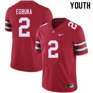 Youth Emeka Egbuka Red Ohio State Buckeyes #2 Football NCAA Jersey 704390-463