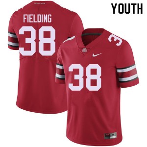 Youth Jayden Fielding Red Ohio State Buckeyes #38 Football Replica Jersey 943240-386