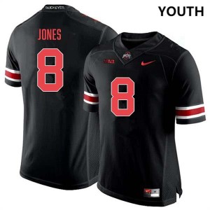 Youth De'Zie Jones Blackout Ohio State Buckeyes #8 Football Replica Jersey 660492-921