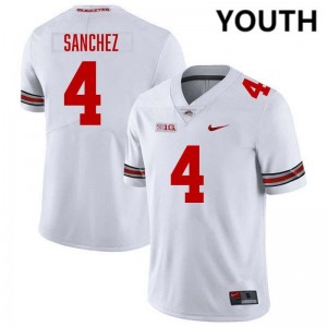 Youth Devin Sanchez White Ohio State Buckeyes #4 Football Player Jersey 401103-525