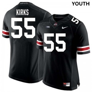 Youth Dominic Kirks Black Ohio State Buckeyes #55 Football Embroidery Jersey 492746-409