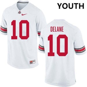 Youth Faheem Delane White Ohio State Buckeyes #10 Football Embroidery Jersey 606719-676