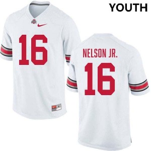 Youth Keenan Nelson Jr. White Ohio State Buckeyes #16 Football Player Jersey 442722-810