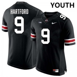 Youth Malik Hartford Black Ohio State Buckeyes #9 Football Player Jersey 327718-903