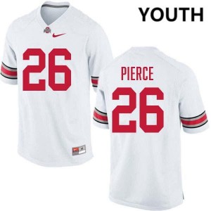 Youth Payton Pierce White Ohio State Buckeyes #26 Football 2025 Jersey 180611-966