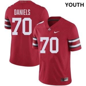 Youth Phillip Daniels Red Ohio State Buckeyes #70 Football 2025 Jersey 475157-244