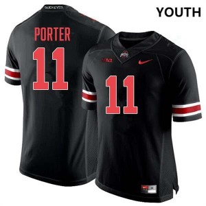 Youth Quincy Porter Blackout Ohio State Buckeyes #11 Football Official Jersey 982539-371