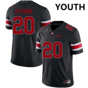 Youth Riley Pettijohn Blackout Ohio State Buckeyes #20 Football Player Jersey 675040-388