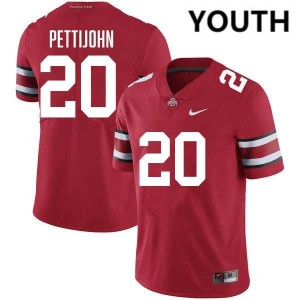 Youth Riley Pettijohn Red Ohio State Buckeyes #20 Football Alumni Jersey 133487-432