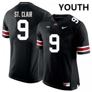 Youth Tavien St. Clair Black Ohio State Buckeyes #9 Football Player Jersey 527467-146