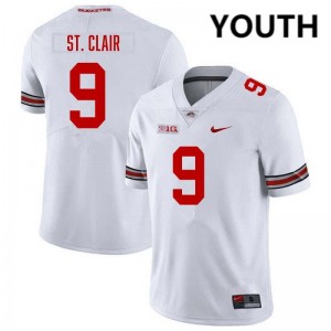 Youth Tavien St. Clair White Ohio State Buckeyes #9 Football 2025-26 Jersey 242344-505