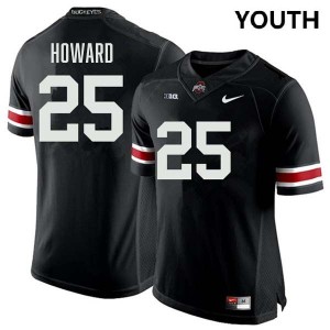 Youth Ty Howard Black Ohio State Buckeyes #25 Football Player Jersey 223292-983