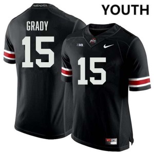 Youth Zion Grady Black Ohio State Buckeyes #15 Football Player Jersey 157719-665