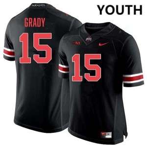 Youth Zion Grady Blackout Ohio State Buckeyes #15 Football High School Jersey 694004-731