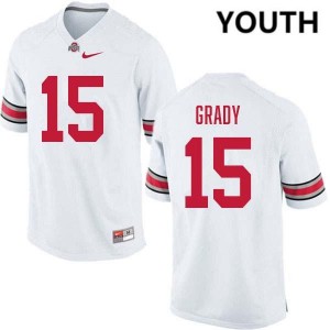 Youth Zion Grady White Ohio State Buckeyes #15 Football Limited Jersey 379413-218