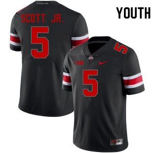 Youth Aaron Scott Jr. Blackout Ohio State Buckeyes #5 Football High School Jersey 219550-545
