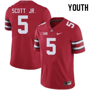 Youth Aaron Scott Jr. Red Ohio State Buckeyes #5 Football University Jersey 955037-883