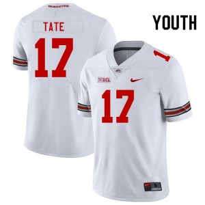 Youth Carnell Tate White Ohio State Buckeyes #17 Football Limited Jersey 856209-885