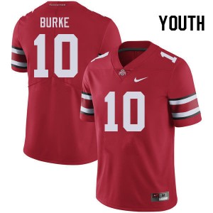 Youth Denzel Burke Red Ohio State Buckeyes #10 Football Replica Jersey 334989-273