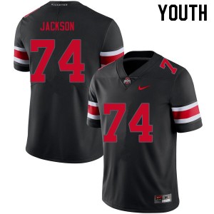 Youth Donovan Jackson Blackout Ohio State Buckeyes #74 Football University Jersey 318707-923