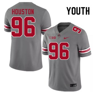 Youth Eddrick Houston Grey Ohio State Buckeyes #96 Football 2025 Jersey 108884-510