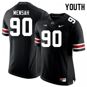 Youth Eric Mensah Black Ohio State Buckeyes #90 Football 2025-26 Jersey 834987-143