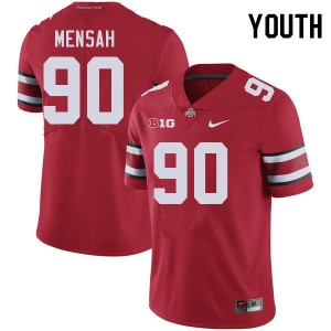 Youth Eric Mensah Red Ohio State Buckeyes #90 Football Replica Jersey 980864-216