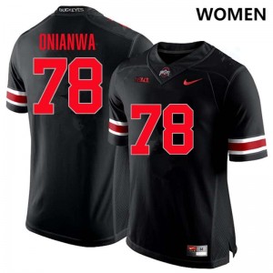 Youth Ethan Onianwa Blackout Ohio State Buckeyes #78 Football Stitched Jersey 410597-821