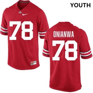 Youth Ethan Onianwa Red Ohio State Buckeyes #78 Football High School Jersey 313023-924