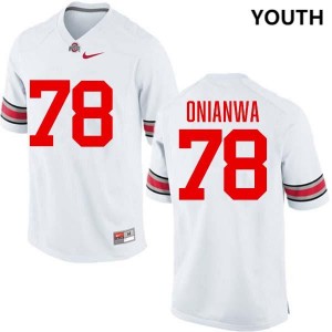 Youth Ethan Onianwa White Ohio State Buckeyes #78 Football Official Jersey 862576-783