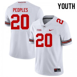 Youth James Peoples White Ohio State Buckeyes #20 Football NCAA Jersey 739422-559
