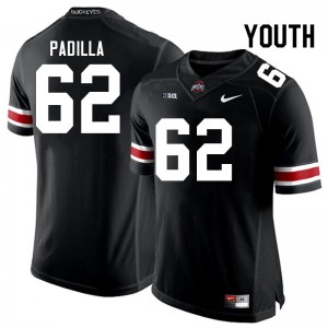 Youth Joshua Padilla Black Ohio State Buckeyes #62 Football Game Jersey 594671-246