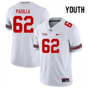 Youth Joshua Padilla White Ohio State Buckeyes #62 Football Limited Jersey 454849-103