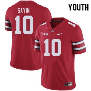 Youth Julian Sayin Red Ohio State Buckeyes #10 Football High School Jersey 267461-460