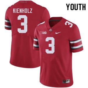 Youth Lincoln Kienholz Red Ohio State Buckeyes #3 Football Embroidery Jersey 694566-129