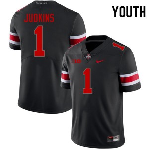 Youth Quinshon Judkins Blackout Ohio State Buckeyes #1 Football 2025 Jersey 219504-349
