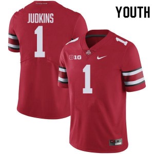 Youth Quinshon Judkins Red Ohio State Buckeyes #1 Football High School Jersey 306537-645
