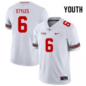 Youth Sonny Styles White Ohio State Buckeyes #6 Football Replica Jersey 716387-555