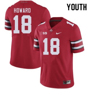 Youth Will Howard Red Ohio State Buckeyes #18 Football Limited Jersey 528732-975