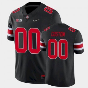 Men Custom Blackout Ohio State Buckeyes #00 Football Alumni Jersey 152712-803
