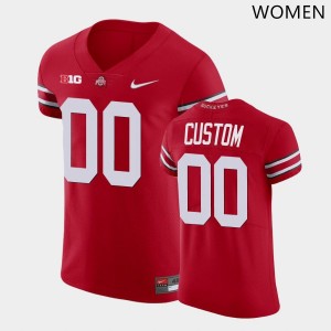 Women Custom Scarlet Ohio State Buckeyes #00 Football Stitched Jersey 913044-897