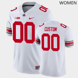 Women Custom White Ohio State Buckeyes #00 Football Player Jersey 458337-912
