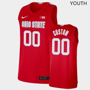 Youth Custom Scarlet Ohio State Buckeyes #00 Basketball NCAA Jersey 442923-852