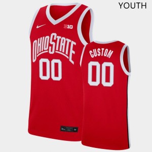 Youth Custom Scarlet Ohio State Buckeyes #00 Basketball Alumni Jersey 183194-157